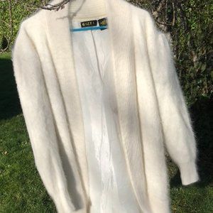 S Gizel Angora Cardigan Sweater